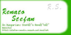 renato stefan business card